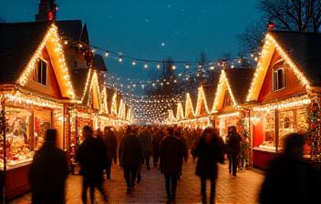 Atmosferă festivă la Târgul de Crăciun din Oradea, în timpul unui tur culinar Mant-cyte.
