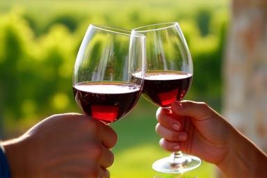 Oaspeți bucurându-se de o sesiune de degustare de vinuri locale din Bihor.